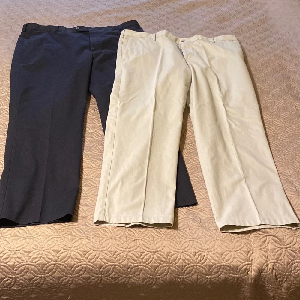 Roundtree and Yorke black, and Dockers khaki slacks.